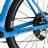 Factor Ostro Gravel-fiets in Heritage Blue, close-up van de buisverbinding en lakafwerking