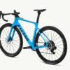 Factor Ostro Gravel-fiets in Heritage Blue, 45 graden zicht vanaf de niet-aandrijfzijde