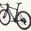 Factor Ostro Gravel-fiets in UD Gloss Red, 45 graden zicht vanaf de niet-aandrijfzijde