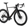 Factor Ostro VAM-fiets in Black Ultegra, 45 graden zicht vanaf de aandrijfzijde