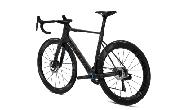 Factor Ostro VAM-fiets in Black Ultegra, 45 graden zicht vanaf de niet-aandrijfzijde